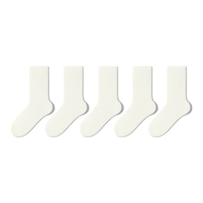B&C.Room Mid Calf Socks Basic Unisex 5 Pack-0