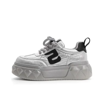 XIAOFAMIAO Preppy Style Niche Versatility Platform Sole Low Top Skateboard Shoes Women's