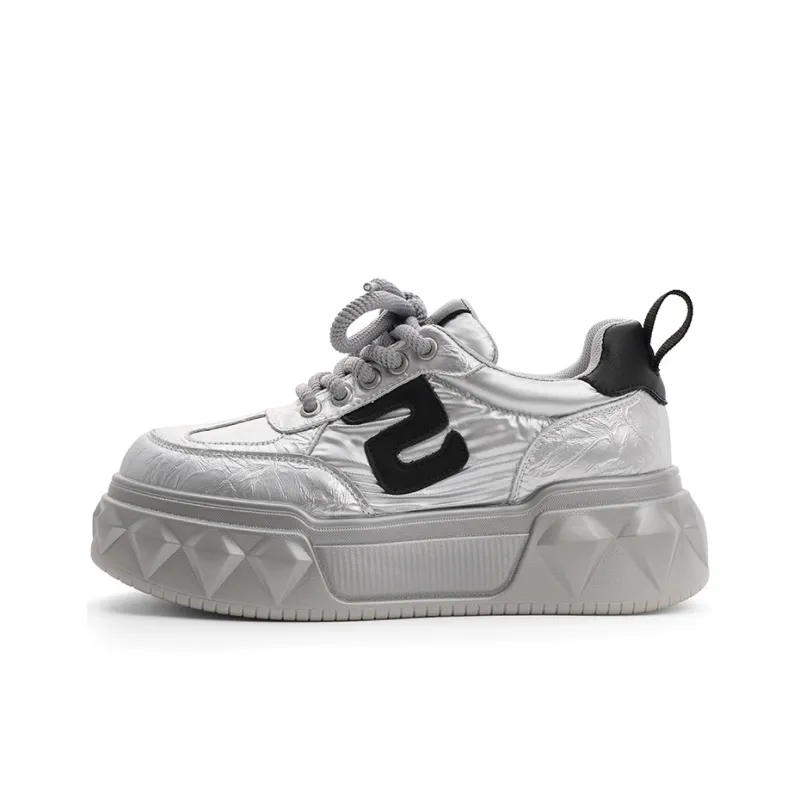 XIAOFAMIAO Preppy Style Niche Versatility Platform Sole Low-Top Skateboard Shoes Women's-0