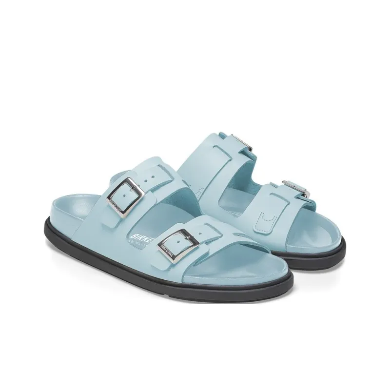 Birkenstock Rubber Sole Abrasion Resistant Slide Slippers Women's Mineral Blue Regular-2