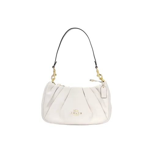 COACH Teri Cow Leather Shoulder Bag Crossbody Bag Handbag Medium Size Women's Chalk White
