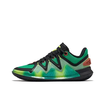 Erke Fearless EP Cushioning Anti Twist Anti Rollover Low Top Basketball Shoes Men's Lime Green Jet Black