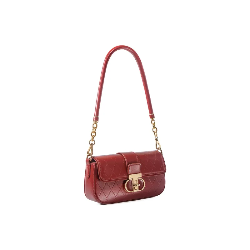PAYOT Synthetic Leather Shoulder Bag Portable Crossbody Women's Burgundy-1