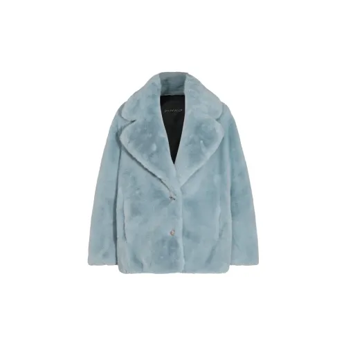 PINKO Single-Breasted Fluffy Coat