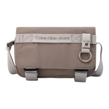 CALVIN KLEIN Fabric Crossbody Bag Regular Men's Silver Gray