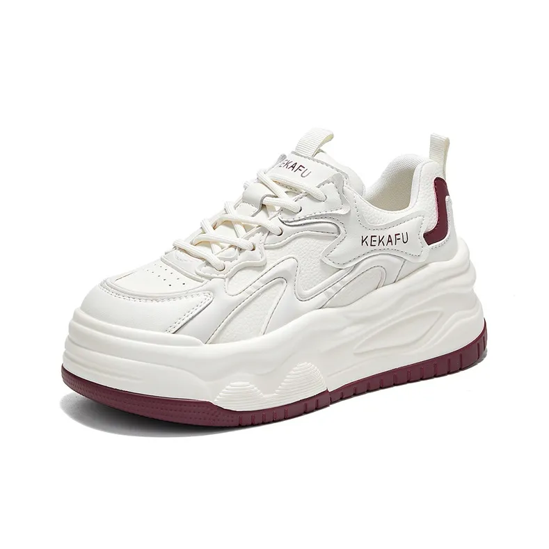 KEKAFU Anti Slip Wear Resistant Low Top Chunky Sneakers Women's-16