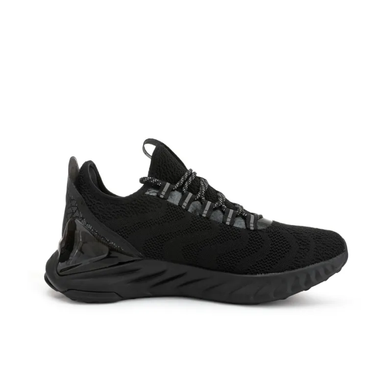 PEAK Tai Ji1.0 Cushioning Breathable Coverage Low Top Running Shoes Men's All Black-1