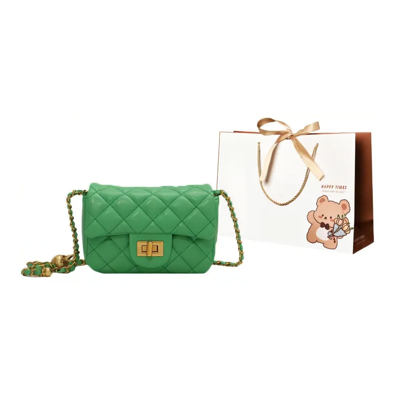 ERANGBEAR PU Crossbody Bag Regular Women's Black/Green/Light Yellow/White-1