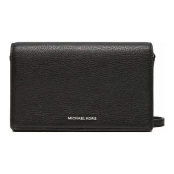 MICHAEL KORS Jet Set Litchi Grain Leather Shoulder Bag Crossbody Bag Medium Size Women's Black