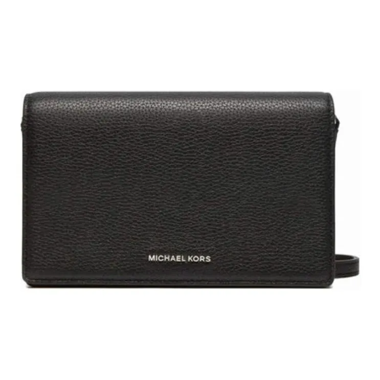 MICHAEL KORS Jet Set Litchi Grain Leather Shoulder Bag Crossbody Bag Medium Size Women's Black-0