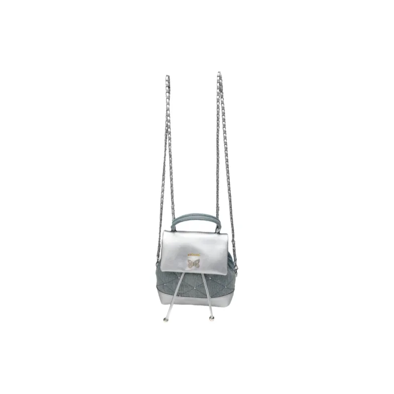 NOMK PU Backpack Small Size Women's Black/Silver-40