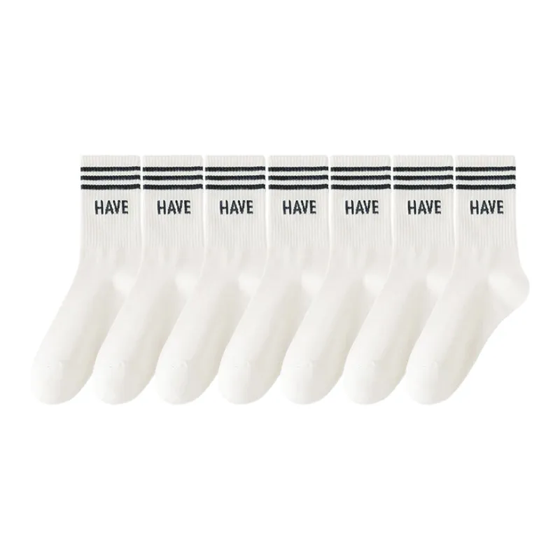 Lan Miao Mid Calf Socks Women's 7 Pack-7