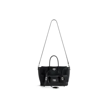 Balenciaga BEL AIR Small Calfskin Bag Women's Black