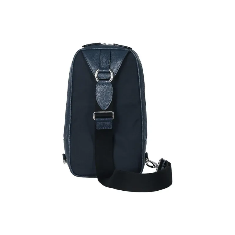 SAMSONITE Cow Leather Sling Bags Crossbody Bags Unisex Marine Blue-4