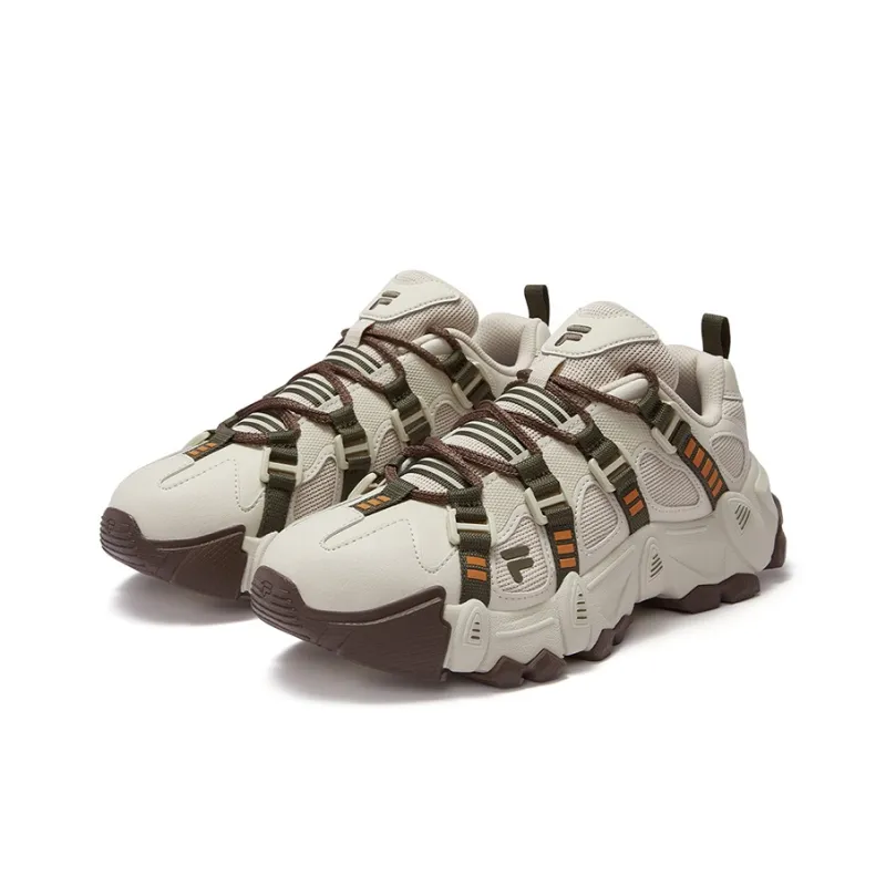 FILA FUSION EXOCET Mountains Shoes Wear Resistant Low Top Casual Shoes Women's Almond Milk White-2