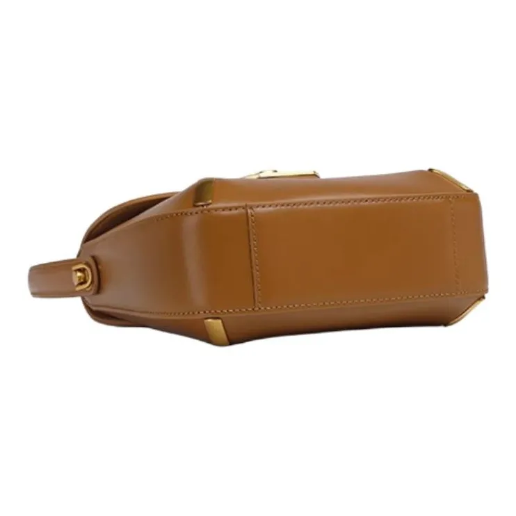 PIERRE CARDIN Top Grain Cow Leather Shoulder Bag Crossbody Bag Handbag Medium Size Women's Brown/Black/Burgundy-5