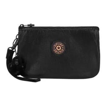 Kipling Polyamide Clutch Small Size Women's Black & Rose Gold/Black & Gold