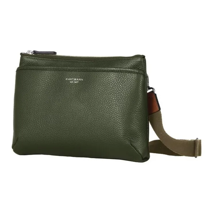 SAMSONITE Cow Leather Shoulder Bag Crossbody Bag Small Size Unisex Dark Green-1