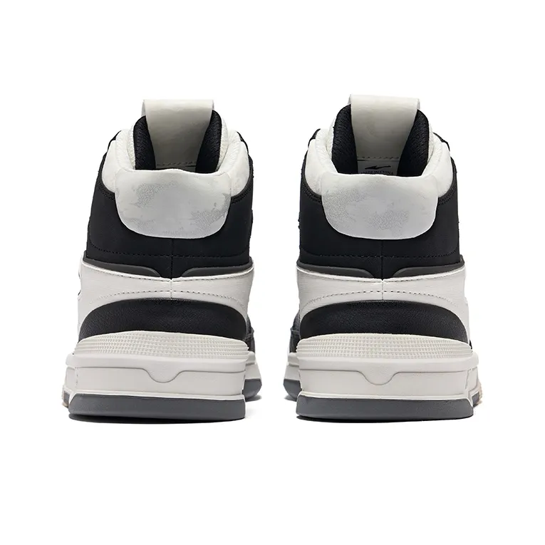 Erke Single 3.0 Wear-Resistant Slip-Resistant High-Top Skateboard Shoes Men's Microcrystal White/Jet Black-4