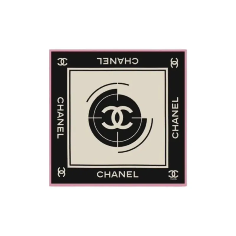 CHANEL - Silk Scarves Unisex Brown-0