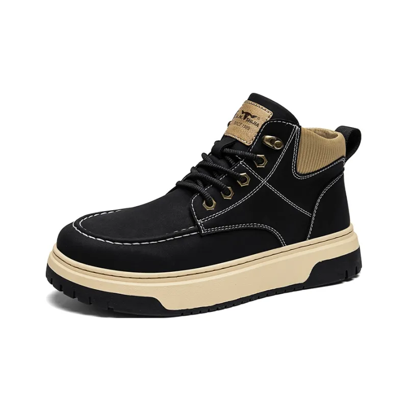 G.N.SHIJIA Wear Resistant Wide Coverage Lightweight High Top Casual Shoes Men's-1