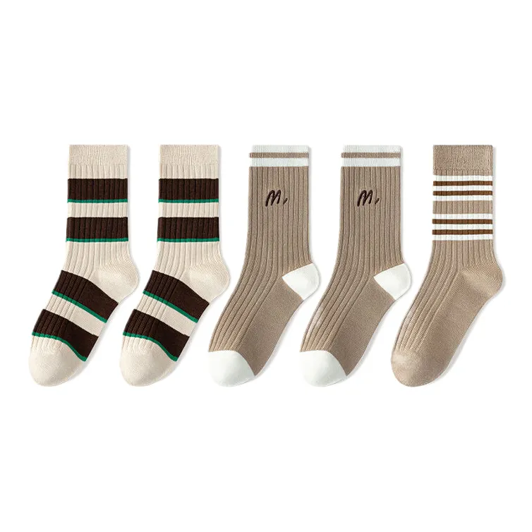 Lan Miao Mid Calf Socks Women's 5 Pack-3