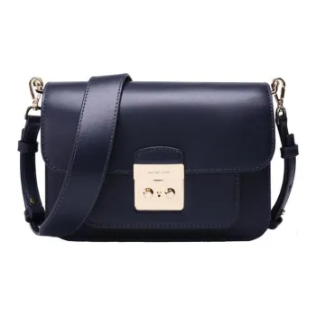 MICHAEL KORS Sloan Leather Camera Bag Shoulder Bag Crossbody Bag Large Size Women's Dark Blue