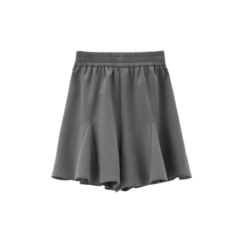 UNIQLO Casual Shorts Women's Dark Wood Gray-1