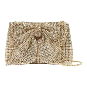 Loeffler Randall Cotton One Shoulder Crossbody Clutches Women's Gold