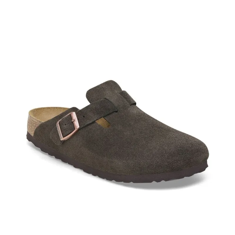 Birkenstock Boston EVA Abrasion Resistant Wrap toe Slippers Unisex Mocha Regular-1