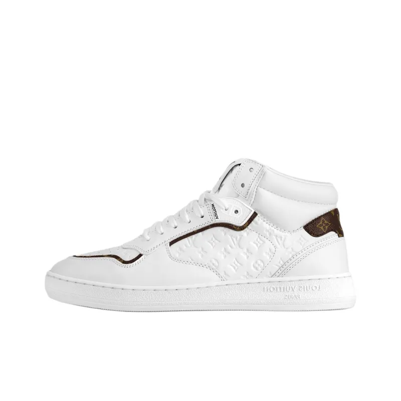 LOUIS VUITTON Stadium Mid Top Skateboard Shoes Women's White-0
