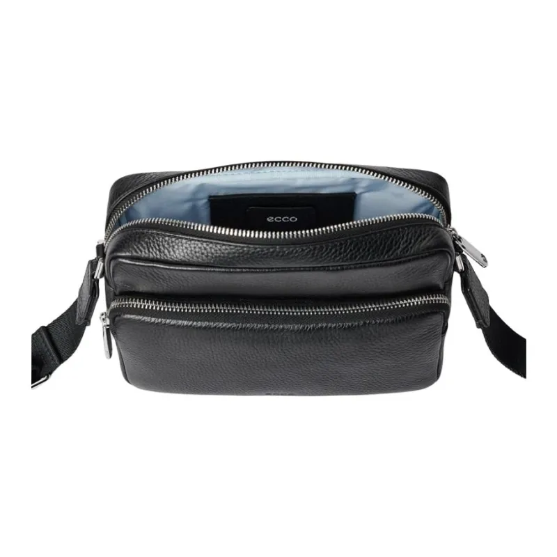 Ecco Cow Leather Camera Bag Shoulder Bag Crossbody Bag Small Size Women's Black-3