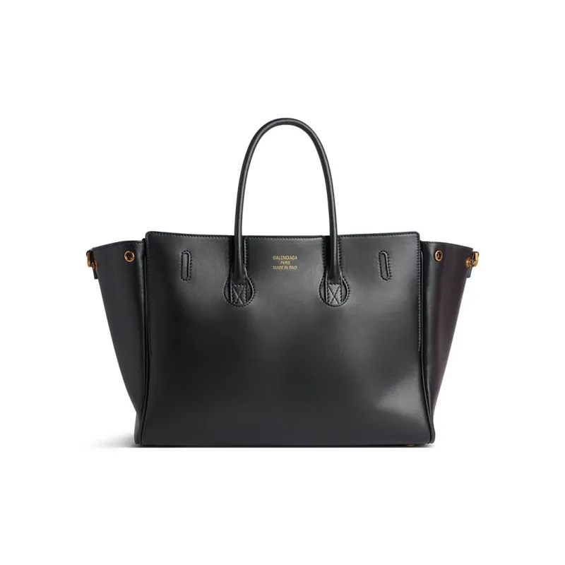 Balenciaga Smooth Cow Leather Shoulder Bag, Crossbody Bag, Handbag Small Size Women's Black-4