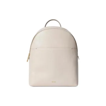 Ecco Cow Leather Backpack Medium Size Women's Taupe