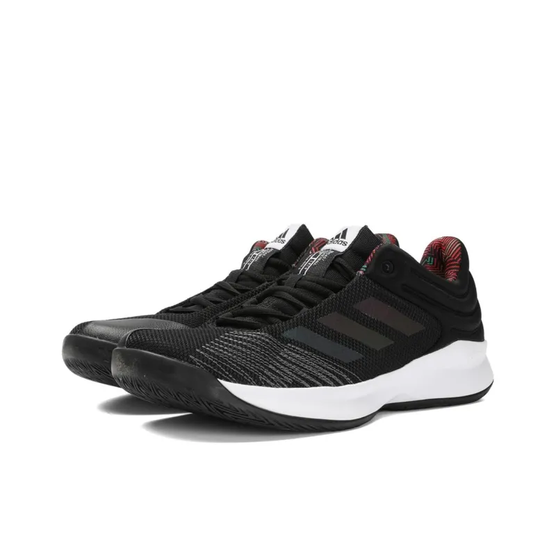 Adidas Pro Spark Cushioning Wear Resistant Low Top Basketball Shoes Men's Black-2