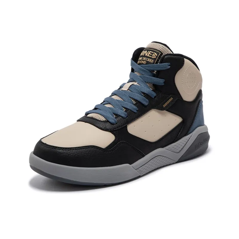 361° Winter Syndrome Anti Slip And Wear Resistant Warm High Top Casual Shoes Men's Black Brown-1
