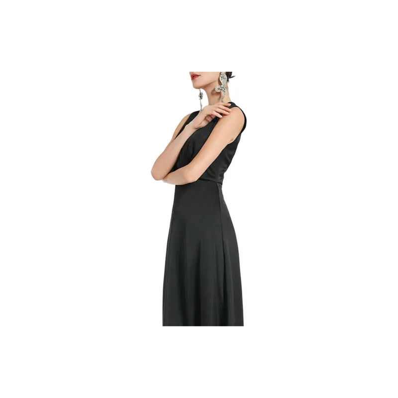 BESIONIA SS24 Sleeveless Dress Women's Black-3