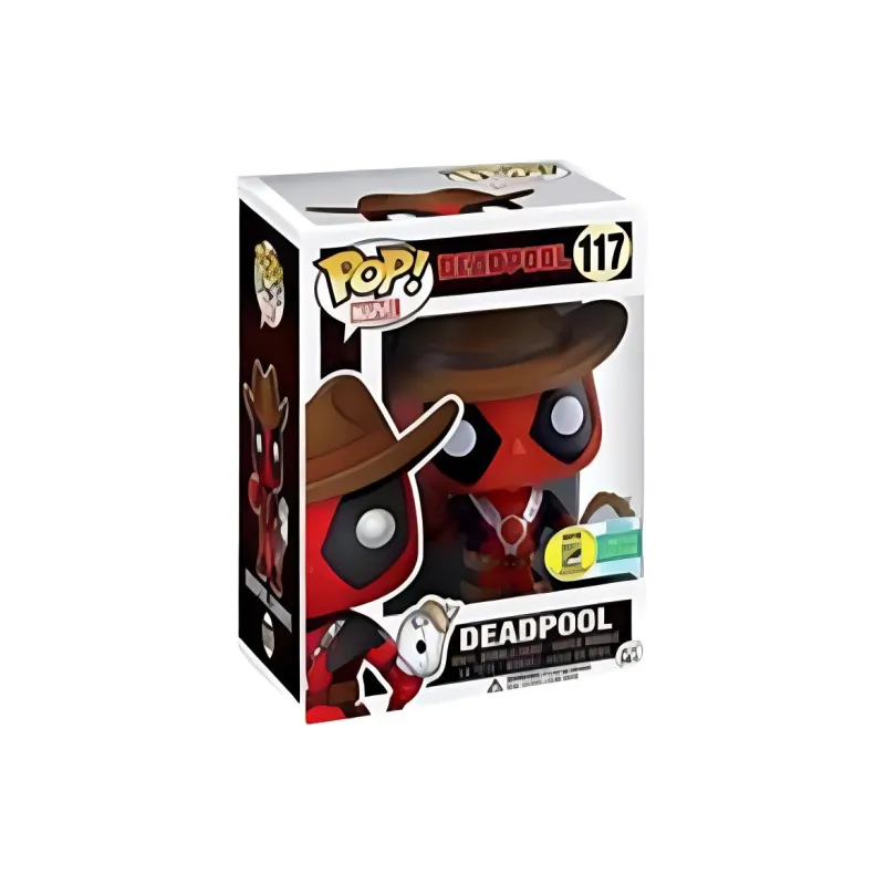 Funko Pop! Marvel Deadpool Cowboy Sdcc Bobble-Head #117-2