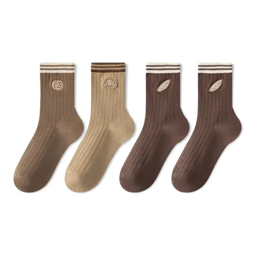 Moremoli Mid Calf Socks Women's 4 Pack