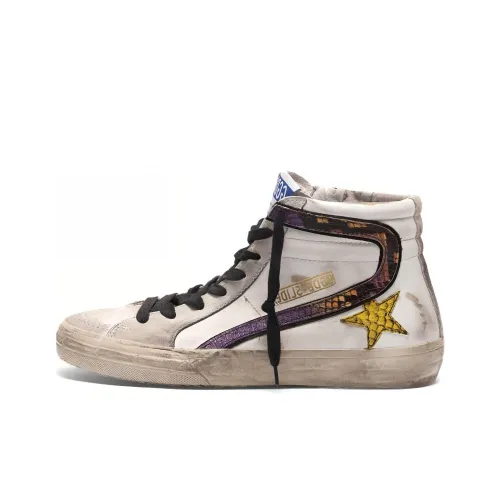 Golden Goose Slide Skateboard Shoes Women's High-Top White