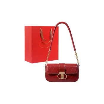 PAYOT Synthetic Leather Shoulder Bag Portable Crossbody Women's Burgundy