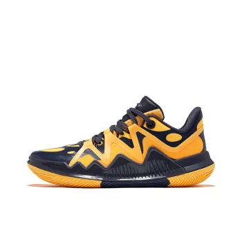 Erke Fearless EP Cushioning Anti Twist Anti Rollover Low Top Basketball Shoes Men's Deep Ink Purple Neon Honey Orange