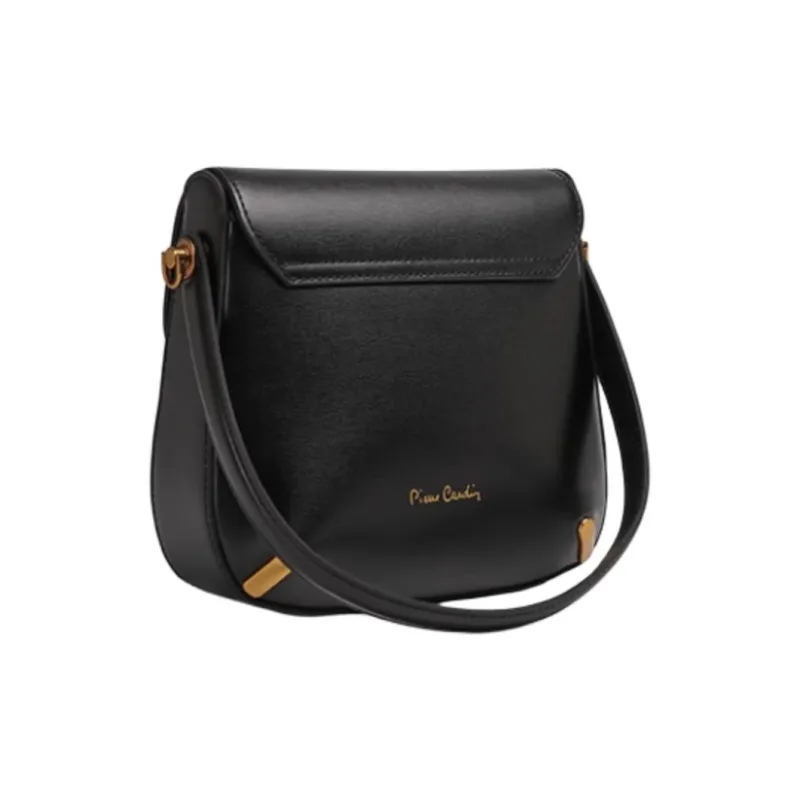 PIERRE CARDIN Top Grain Cow Leather Shoulder Bag Crossbody Bag Handbag Medium Size Women's Brown/Black/Burgundy-10