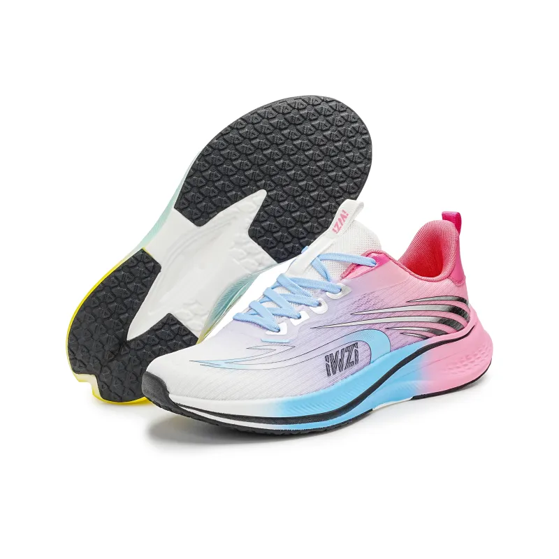IWZI Low Top Running Shoes Unisex Blue Talent, Pink Appearance/Mismatched Color-5