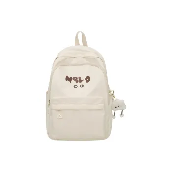 Wenpercy Nylon Backpack Unisex Custard/White/Pink/Mint Green/Black