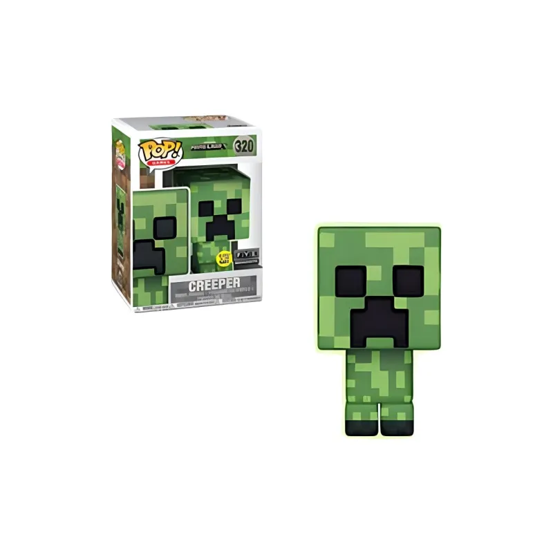 Funko Pop! Games Minecraft Creeper Glow Fye Exclusive Figure #320-2
