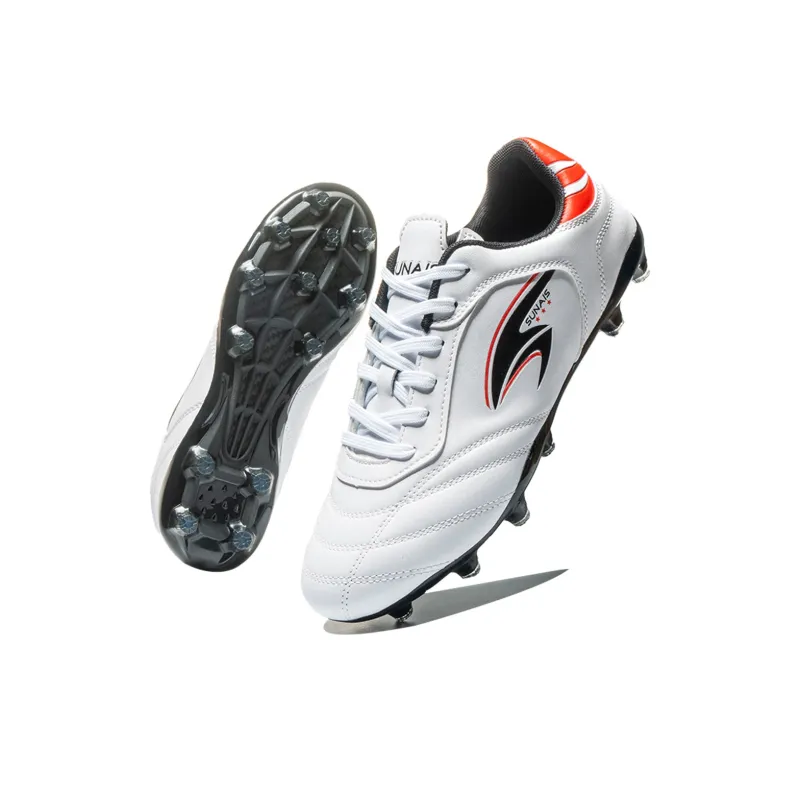 SUNAIS Soccer Shoes Unisex Low Top White-4