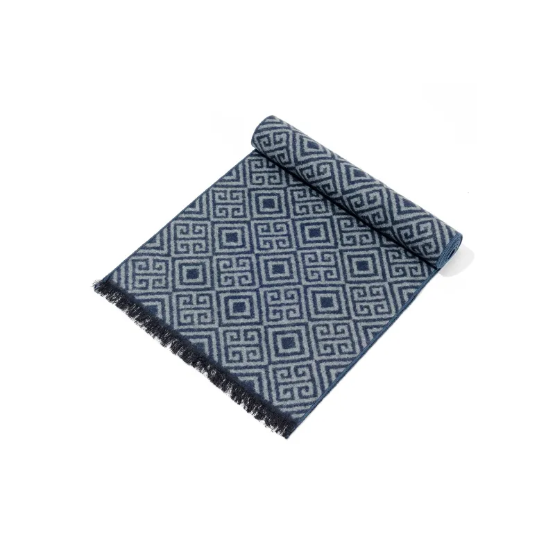 Shanghai Story 100% Mulberry Silk Knit Scarves Men's Multiple Colors-17