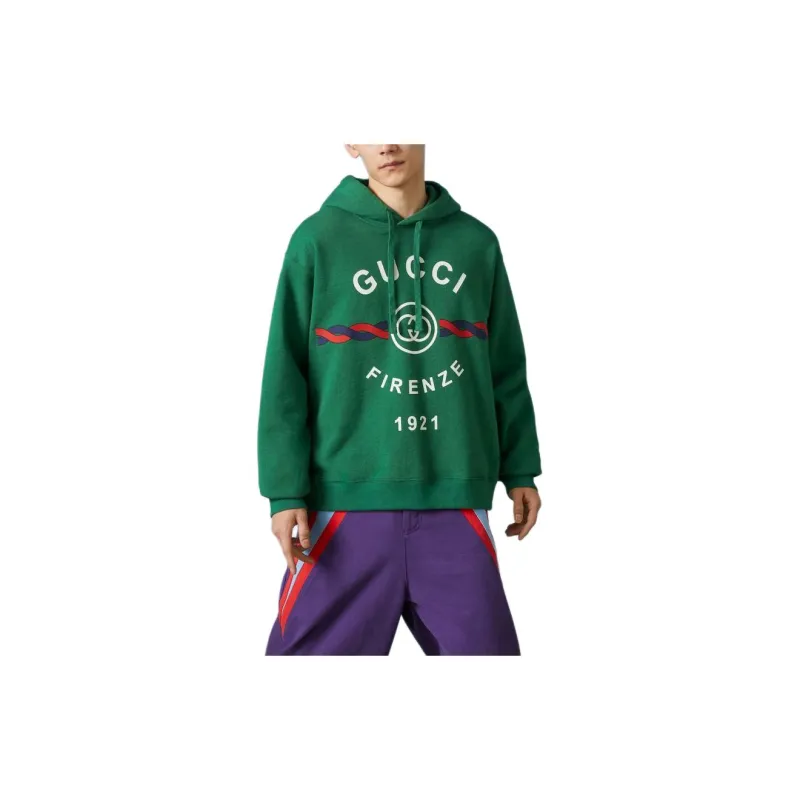 GUCCI Interlocking G Cotton Hoodie-1