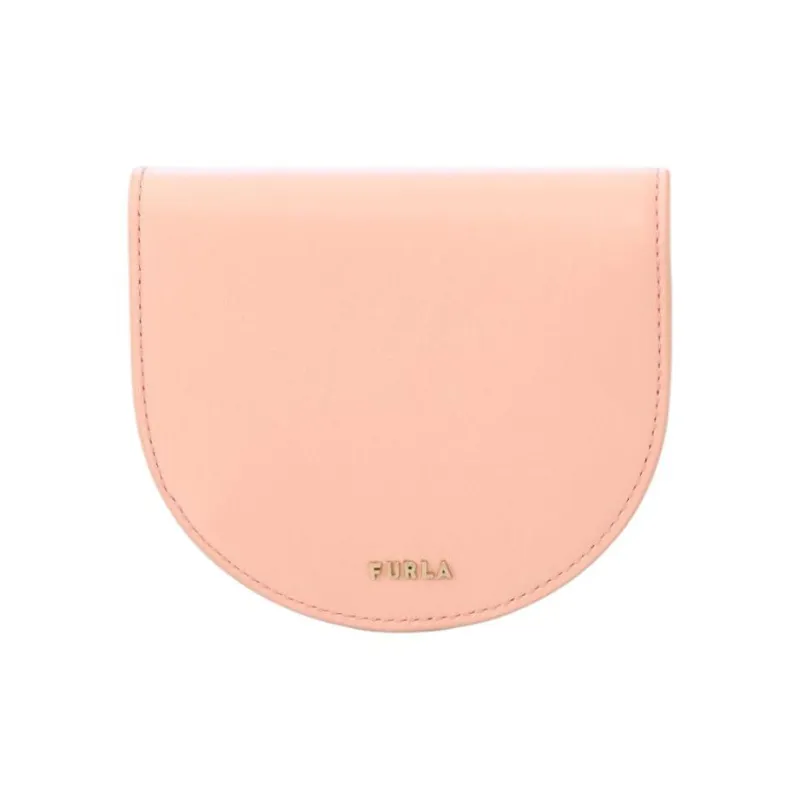 Furla Allegra Calfskin Card Holder Medium Size Women's Pink-0